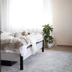 Letto matrimoniale contenitore 160x200cm con LED e presa USB-C grigio nero rovere Luna