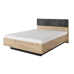 Letto matrimoniale contenitore 160x200cm rovere antracite Rubik