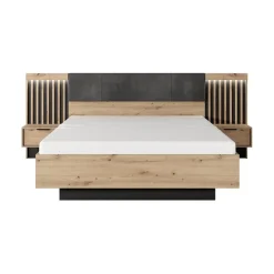 Letto matrimoniale contenitore 160x200cm rovere antracite Rubik