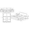 Letto matrimoniale contenitore standard 160x200cm bianco opaco Loira