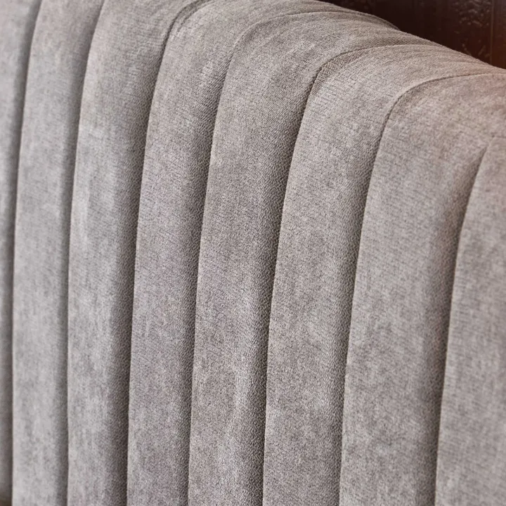 Letto matrimoniale imbottito 160x200cm grigio chiaro Varano