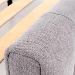 Letto matrimoniale imbottito 160x200cm grigio chiaro Varano