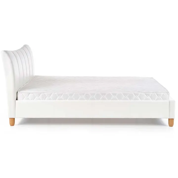 Letto matrimoniale in ecopelle 160x200cm bianco Cabras Gihome®