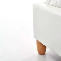 Letto matrimoniale in ecopelle 160x200cm bianco Cabras Gihome®