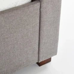 Letto matrimoniale in tessuto con cassettoni 160x200cm grigio Mestre Gihome®