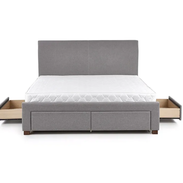 Letto matrimoniale in tessuto con cassettoni 160x200cm grigio Mestre Gihome®