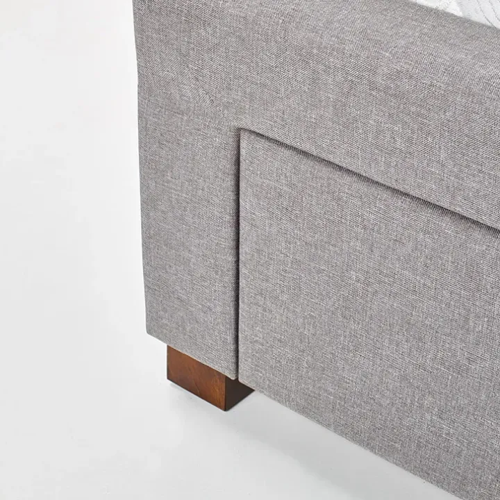 Letto matrimoniale in tessuto con cassettoni 160x200cm grigio Mestre Gihome®