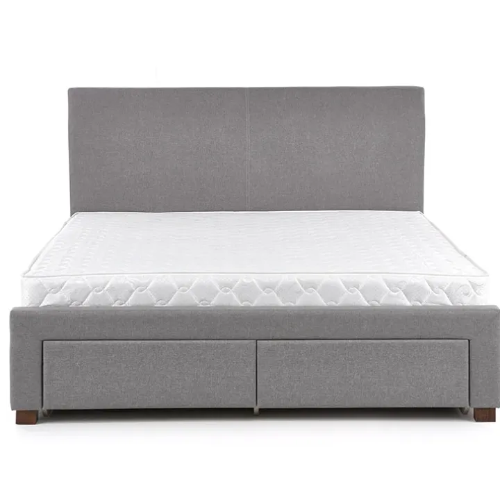 Letto matrimoniale in tessuto con cassettoni 160x200cm grigio Mestre Gihome®