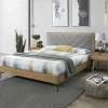 Letto matrimoniale moderno 160x200cm rovere grigio chiaro Viverone
