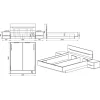 Letto matrimoniale standard 160x200cm bianco lucido Twilight