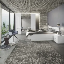 Letto matrimoniale standard 160x200cm bianco lucido Twilight