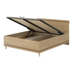 Letto matrimoniale standard contenitore 160x200 cm con rete rovere Yu