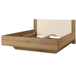 Letto matrimoniale standard 160x200cm rovere beige Ama