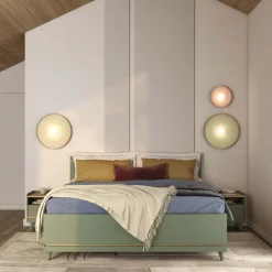 Letto matrimoniale standard 160x200 cm moderno verde salvia Yu