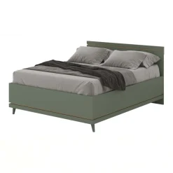 Letto matrimoniale standard 160x200 cm moderno verde salvia Yu