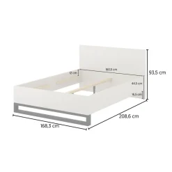 Letto matrimoniale 160x200cm beige cashmere Petra