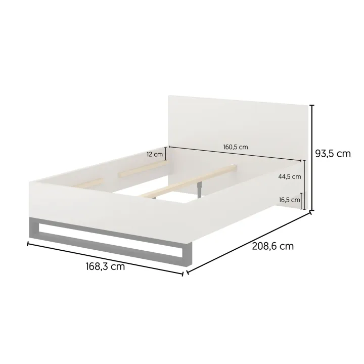 Letto matrimoniale 160x200cm beige cashmere Petra
