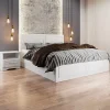 Letto matrimoniale 160x200cm con 2 comodini stile classico bianco Friuli