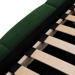 Letto matrimoniale 160x200cm con rete contenitore imbottito verde Aluna