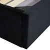 Letto matrimoniale 160x200cm con rete contenitore nero oro Esther