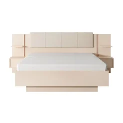 Letto matrimoniale 160x200cm contenitore con comodini beige Jolly