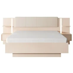 Letto matrimoniale 160x200cm contenitore con comodini beige Jolly
