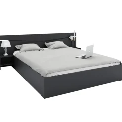 Letto matrimoniale 160x200cm contenitore con comodini antracite Camilla Gihome®