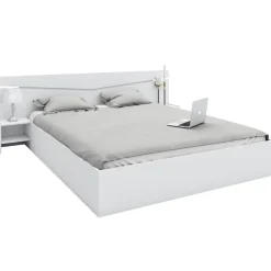 Letto matrimoniale 160x200cm contenitore con comodini bianco opaco Camilla Gihome®