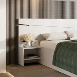 Letto matrimoniale 160x200cm contenitore con comodini bianco opaco Camilla Gihome®