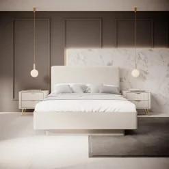 Letto matrimoniale 160x200cm contenitore beige Ramis