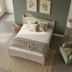 Letto matrimoniale 160x200 cm moderno rovere sonoma Londra