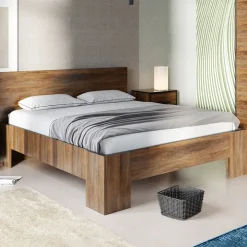 Letto matrimoniale 160x200cm noce Line