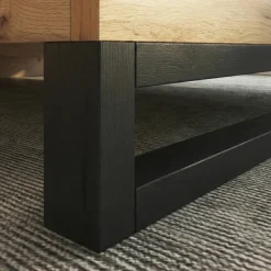Letto matrimoniale 160x200cm rovere nero industrial Petra