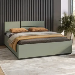 Letto matrimoniale 160x200cm testiera reversibile verde Lolla
