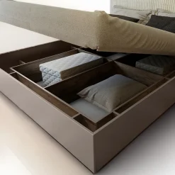 Letto matrimoniale 160x200 contenitore con comodini noce marrone Dusk
