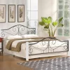 Letto moderno matrimoniale 160x200cm écru nero Valez