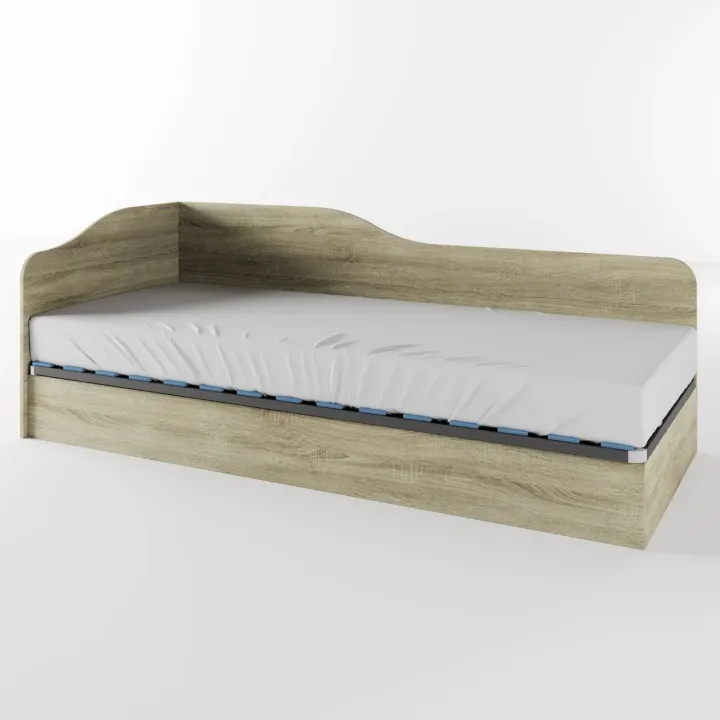 Letto singolo contenitore 82x190cm reversibile rovere Alex Gihome®