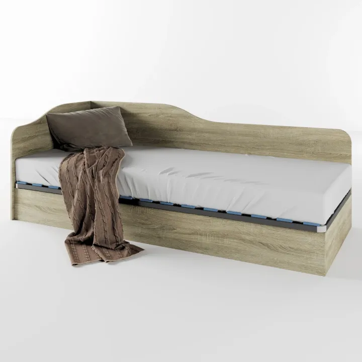 Letto singolo contenitore 82x190cm reversibile rovere Alex Gihome®