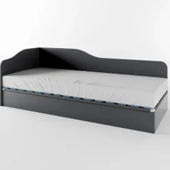 Letto singolo contenitore 82x190cm reversibile antracite Alex Gihome®