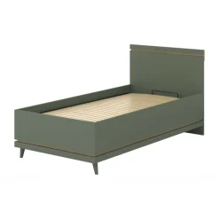 Letto singolo contenitore 100x200 cm con rete verde salvia Yu
