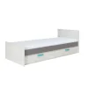 Letto singolo 80x200cm bianco pino grigio blu Maya Gihome®