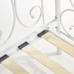 Letto singolo 90x200cm classico con testiera in metallo bianco Azahara