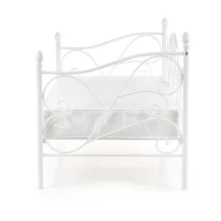 Letto singolo 90x200cm classico con testiera in metallo bianco Azahara
