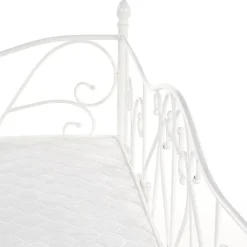 Letto singolo 90x200cm classico con testiera in metallo bianco Azahara