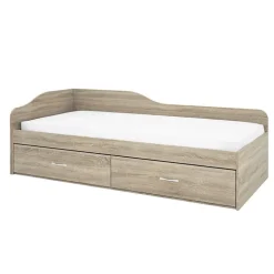 Letto singolo 90x200cm con cassettoni rovere sonoma Beccaria