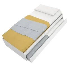 Letto singolo 90x190cm con letto estraibile bianco Bellix