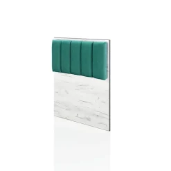 Letto singolo 90x200cm contenitore bianco rustico turchese Zadar