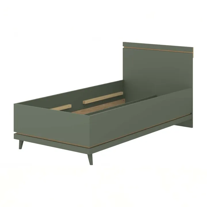 Letto singolo 100x200 cm moderno verde salvia Yu