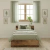 Letto singolo 90x200 con 2 cassetti grafite rovere rustico Fada