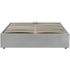 Letto sommier matrimoniale contenitore 160x200 cm con rete grigio Winny